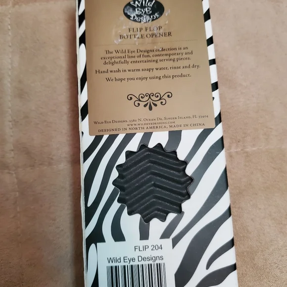 NWOT Flip Flop Bottle Opener - Zebra  by Wild Eye Designs - Picture 4 of 4
